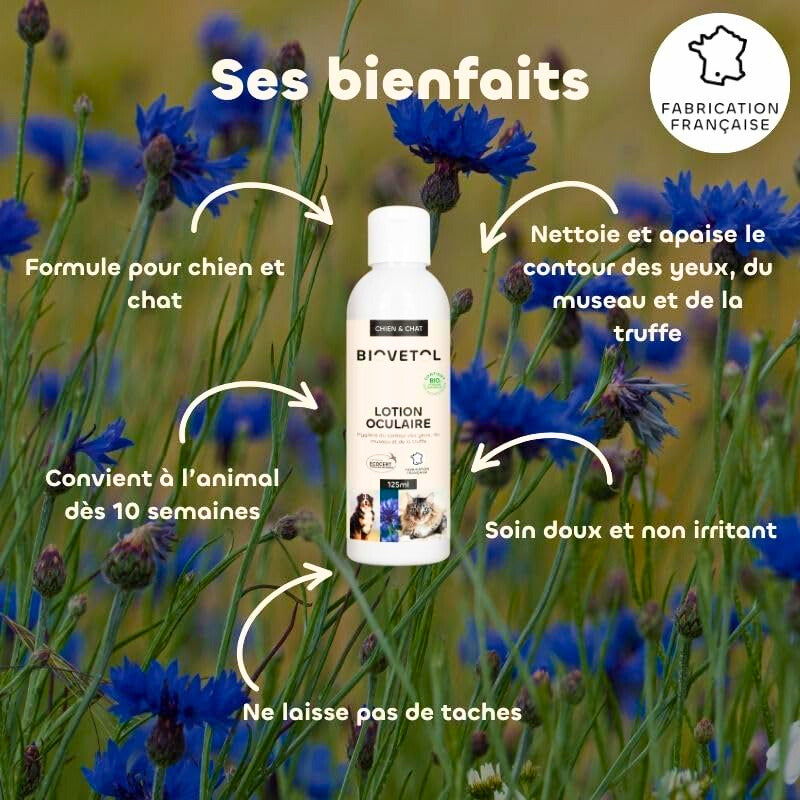 Organic eye lotion for dogs and cats