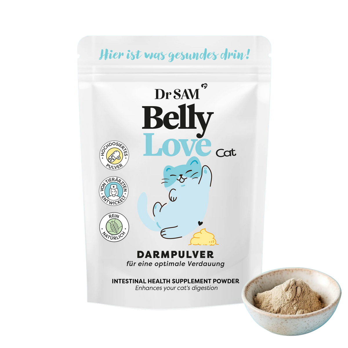 Herbal intestinal powder for cats