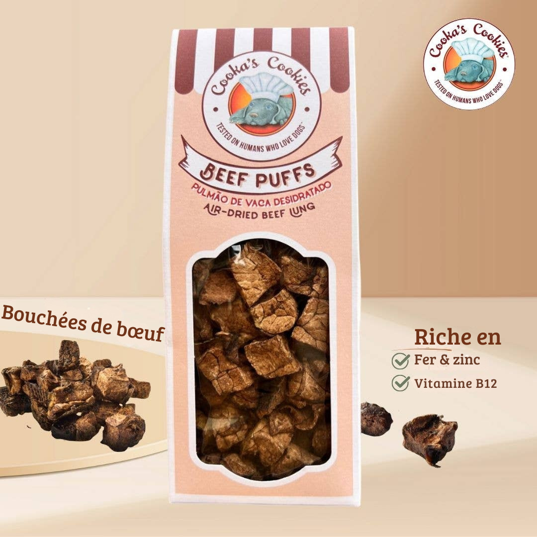 Air-dried beef lung treats for dogs
