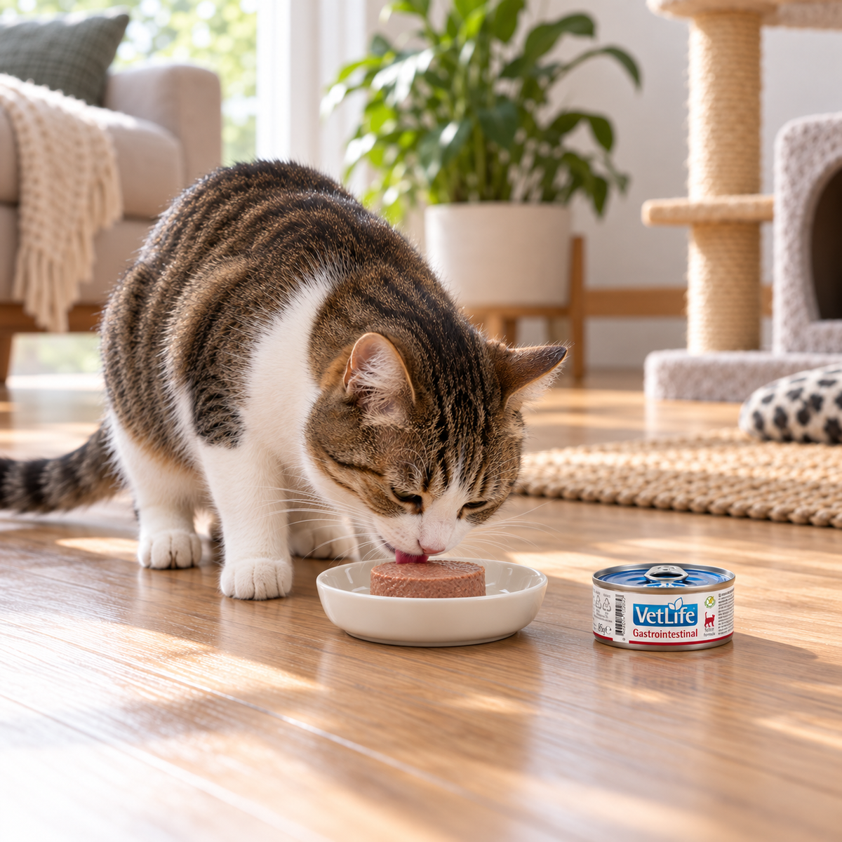 Gastrointestinal dietetic mousse for adult cats