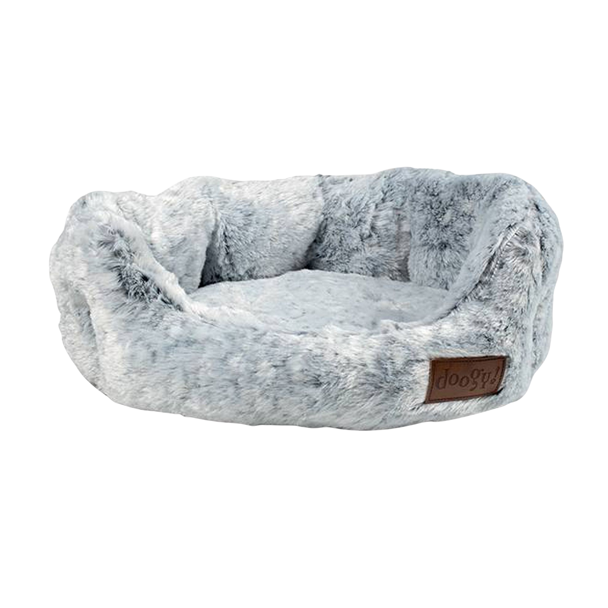White Panther faux fur basket