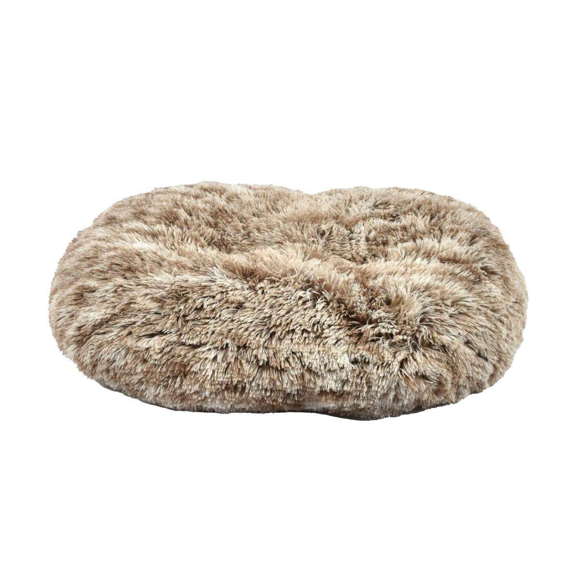 Oval faux fur cushion