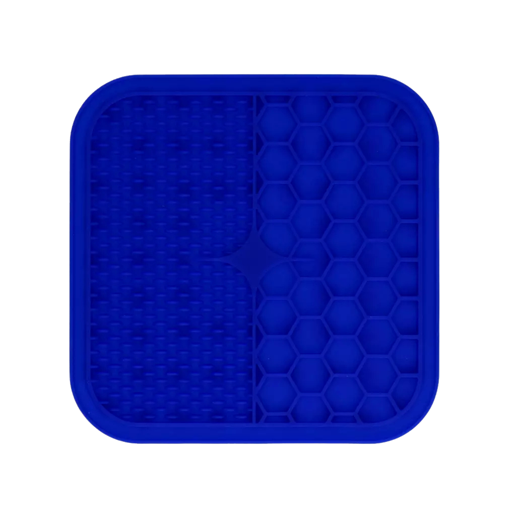 Dual-texture lick mat for dogs and cats