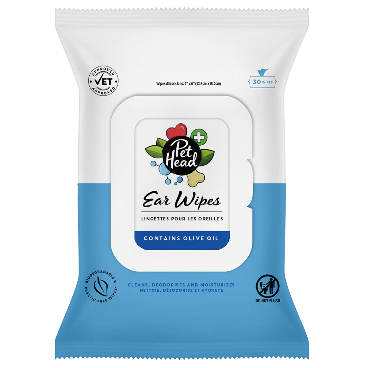 Ear cleansing wipes for dogs