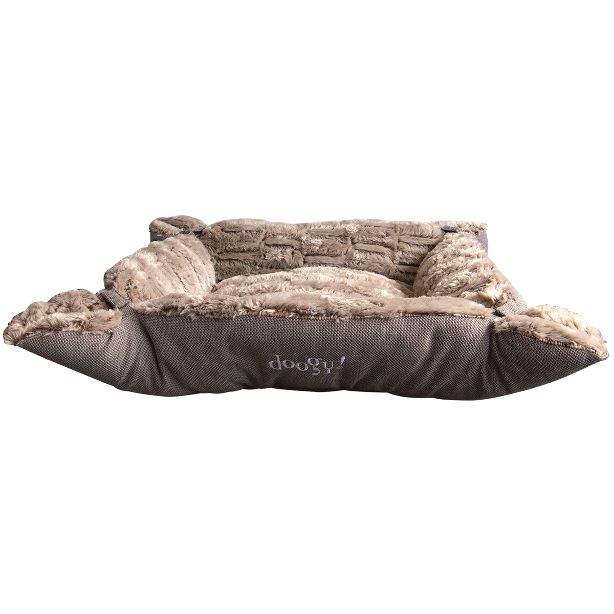 Modular 2-in-1 faux fur rug