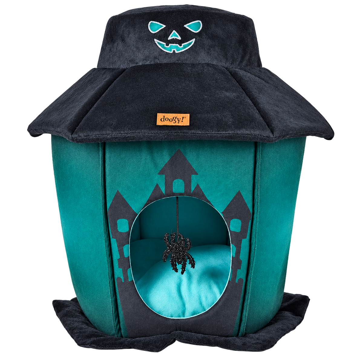 Glow-in-the-dark haunted manor for cats and small dogs