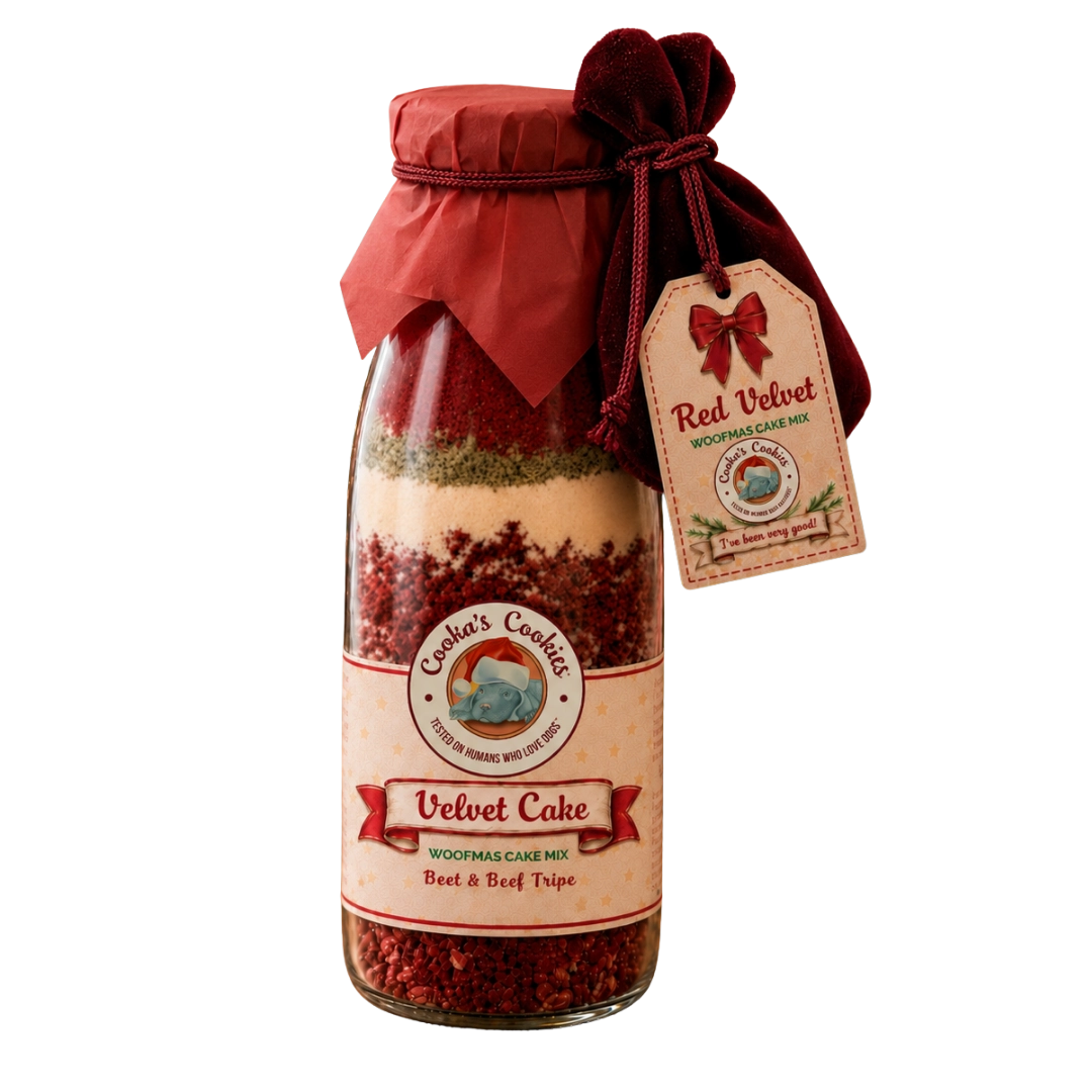 Préparation pour gâteau de Noël Red Velvet pour chiens