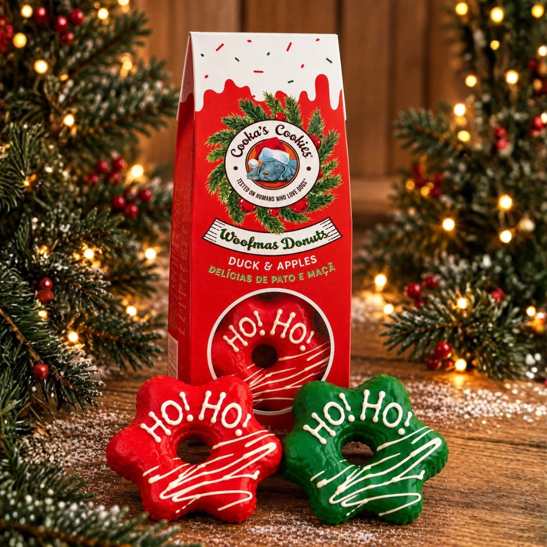 Donuts étoiles de Noël canard et dinde pour chiens