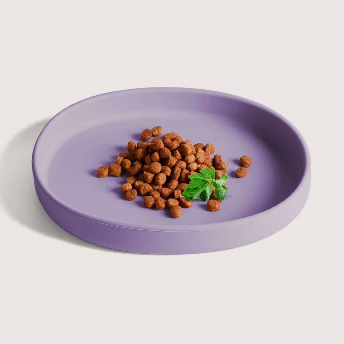 Flat silicone bowl