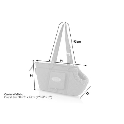 Padded carrier bag for small dogs