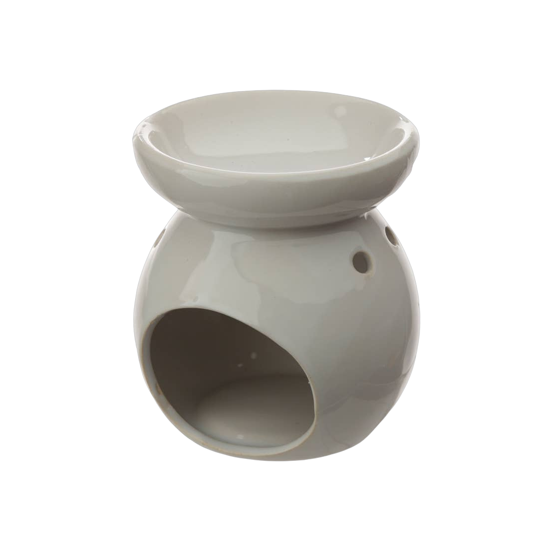 Grey cat ceramic oil burner