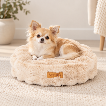 Cozy round cushion for cats and small dogs