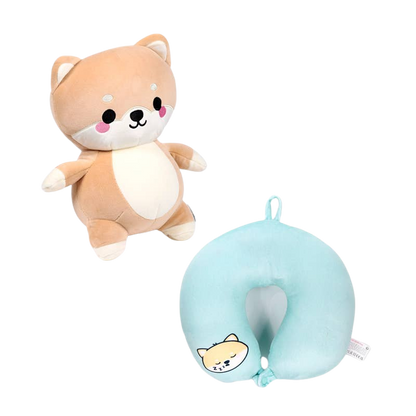 Shuggs the Shiba Inu 2-in-1 Travel Pillow