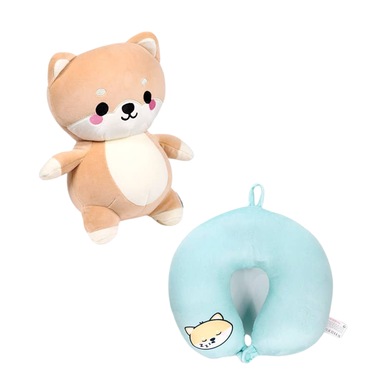 Shuggs the Shiba Inu 2-in-1 Travel Pillow