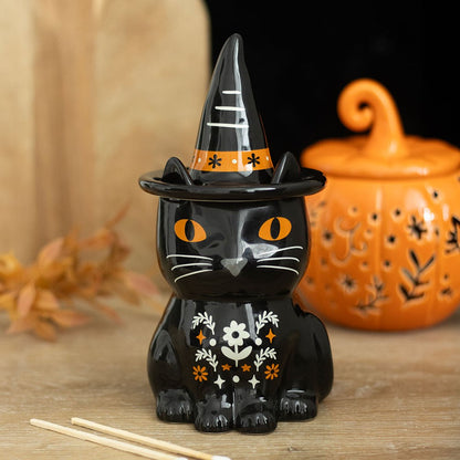 Black cat ceramic oil burner