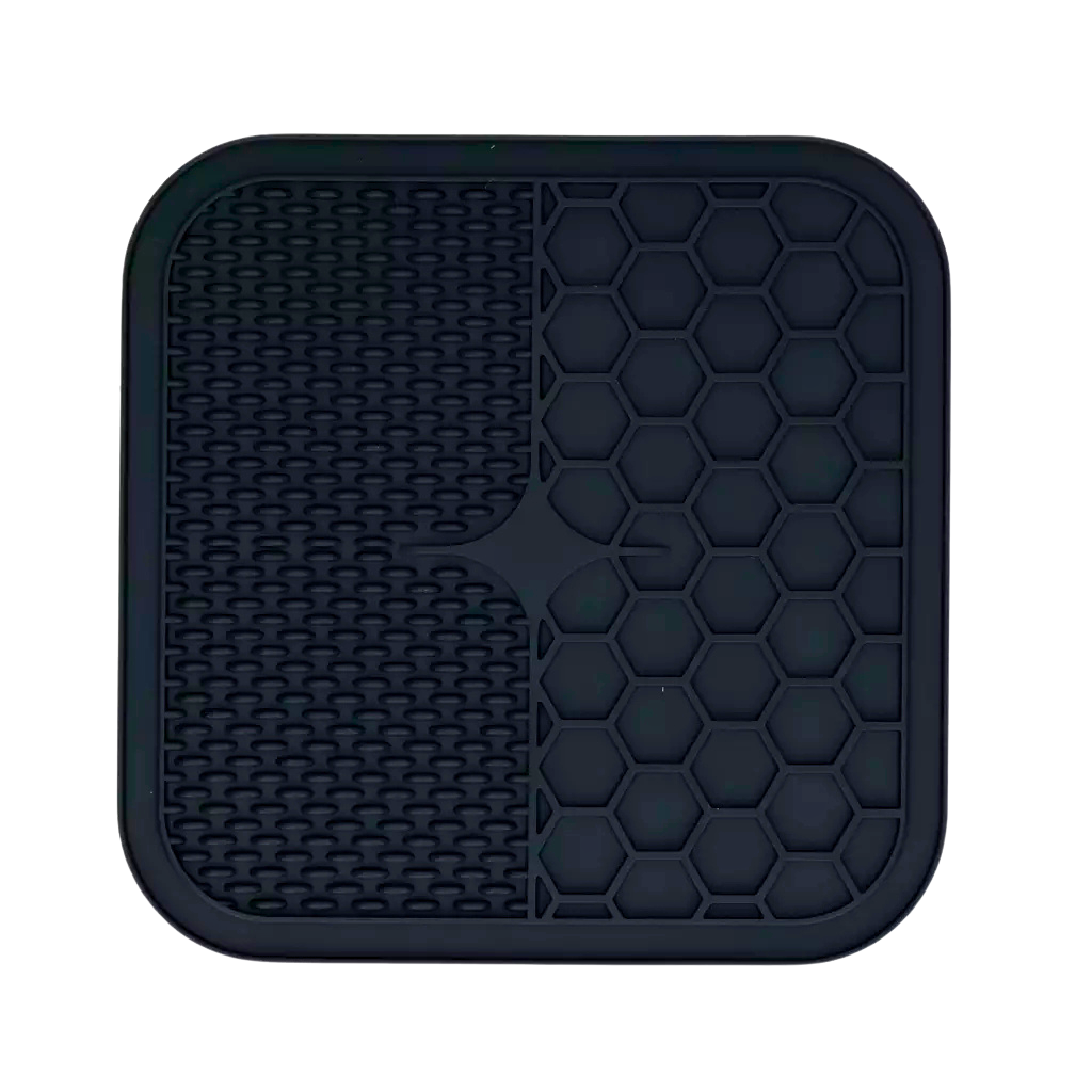 Dual-texture lick mat for dogs and cats