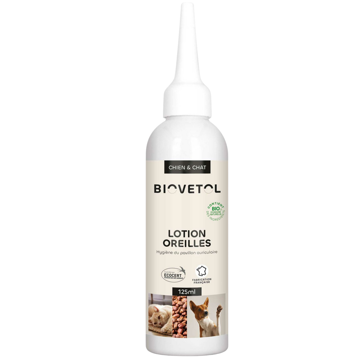 Organic cleansing lotion for dog and cat ears