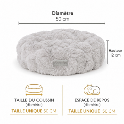 Cozy round cushion for cats and small dogs