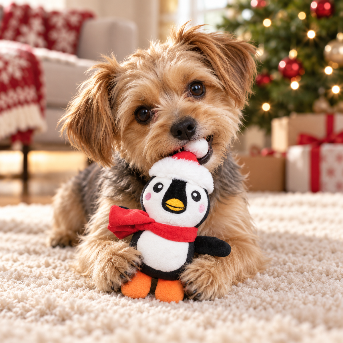 14cm Christmas penguin plush toy