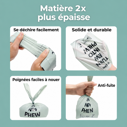 100% compostable poop bags with handles — Eco-friendly