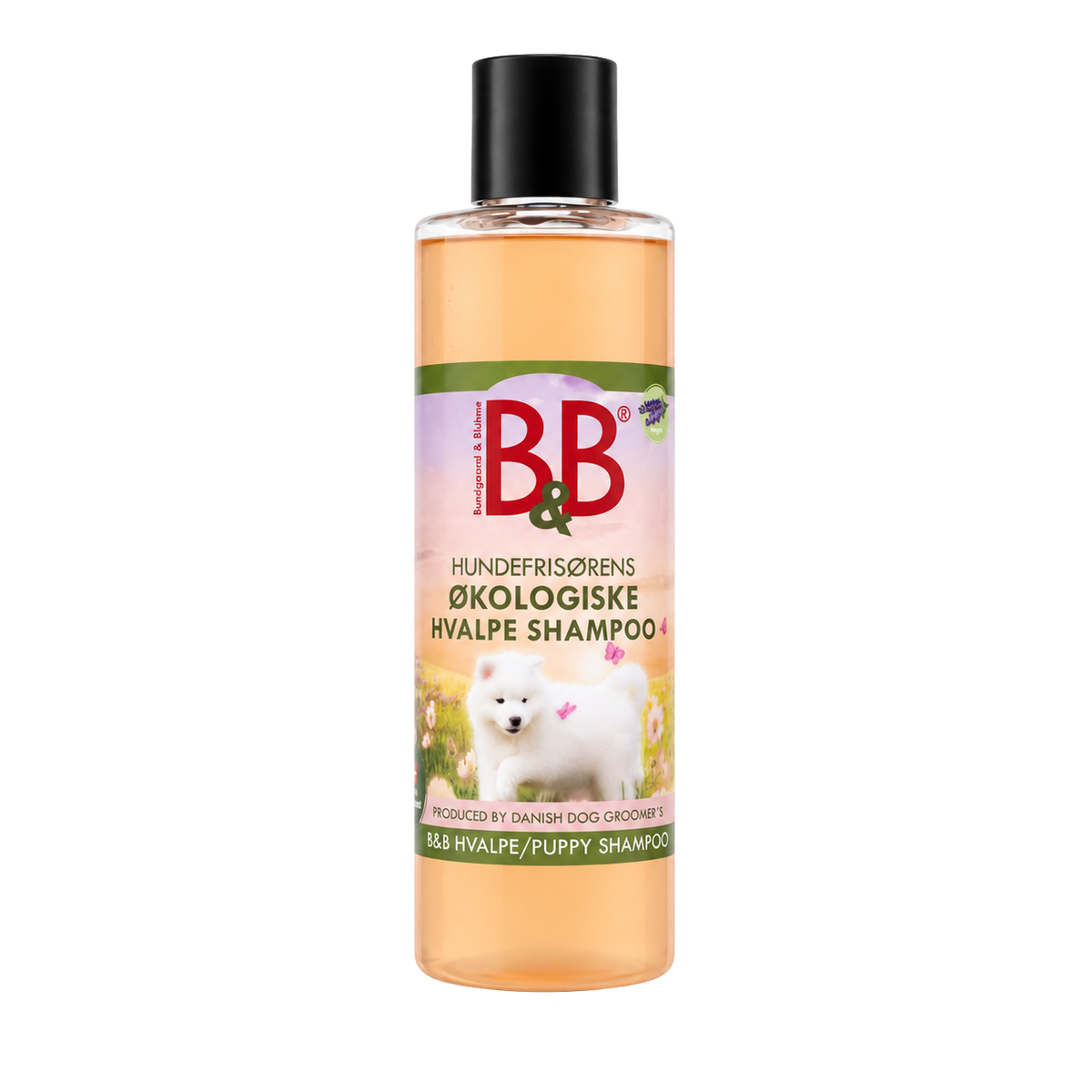Gentle organic almond oil shampoo for puppies