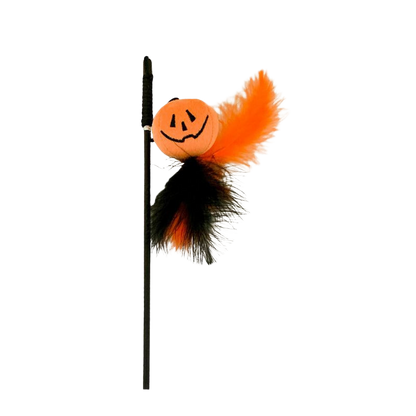 Pumpkin Halloween fishing rod cat toy