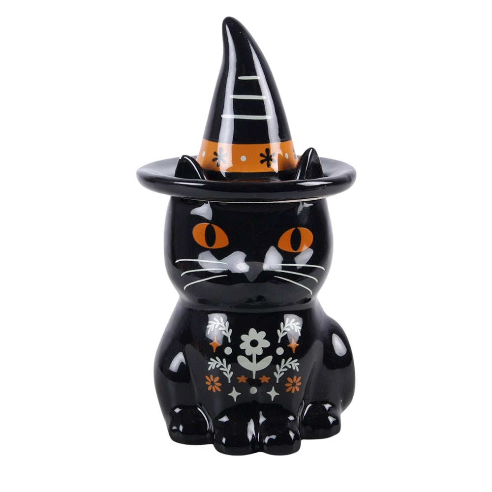 Black cat ceramic oil burner