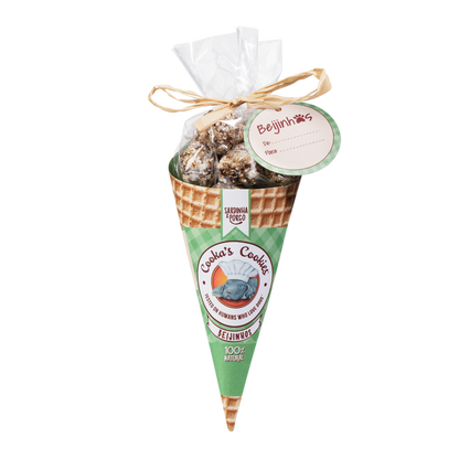Pork and sardine treat cone for dogs