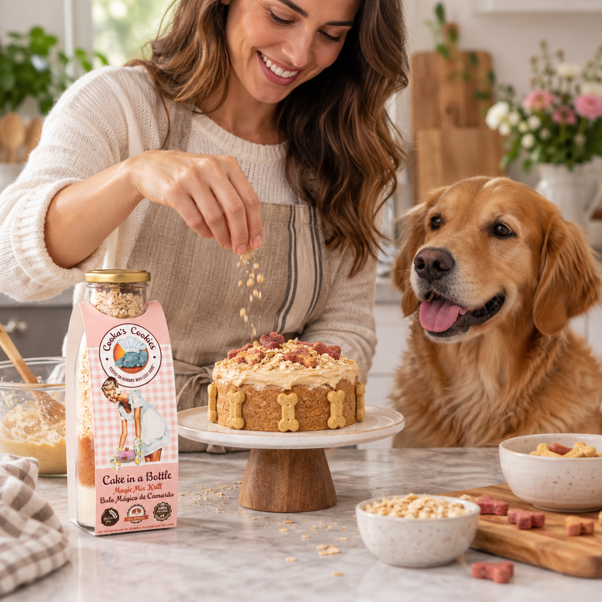 Krill cake mix for dogs