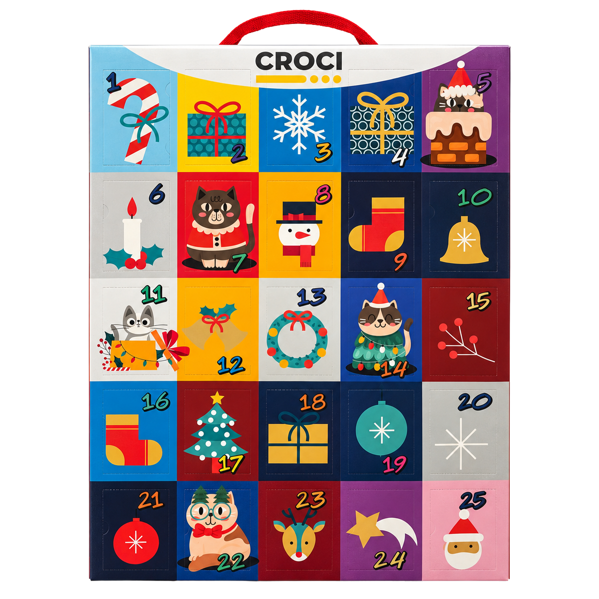 Advent calendar with 25 cat toys