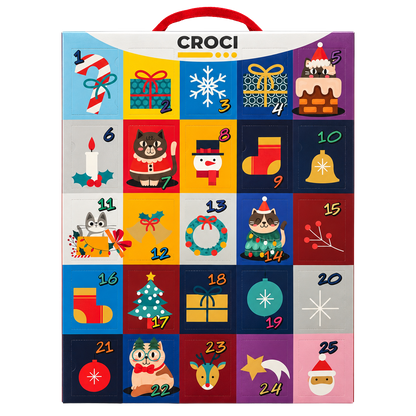 Advent calendar with 25 cat toys