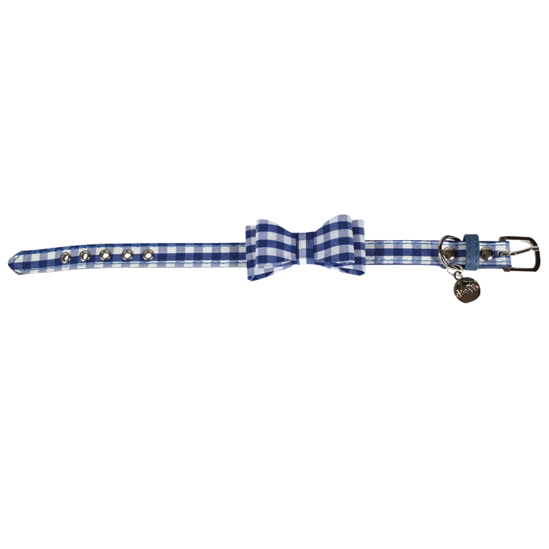 Collier Vichy avec nœud pour chiens