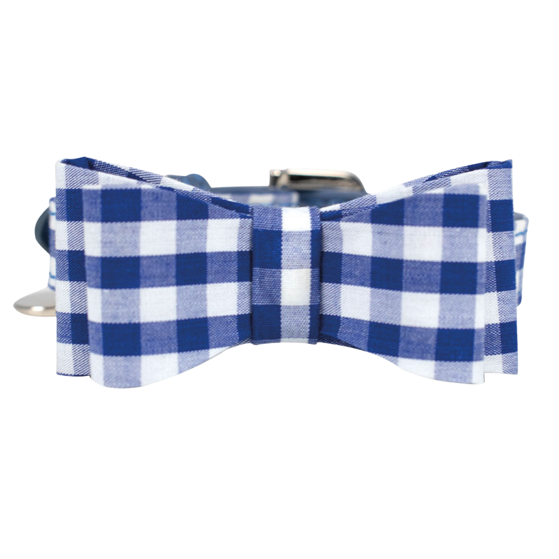Collier Vichy avec nœud pour chiens