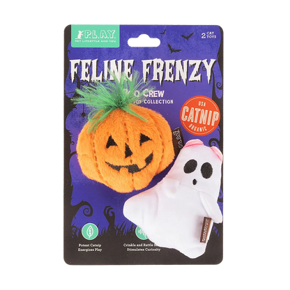 Set of 2 Boo Crew catnip Halloween toys for cats