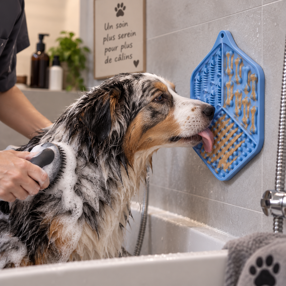 Suction cup licking mat for dogs