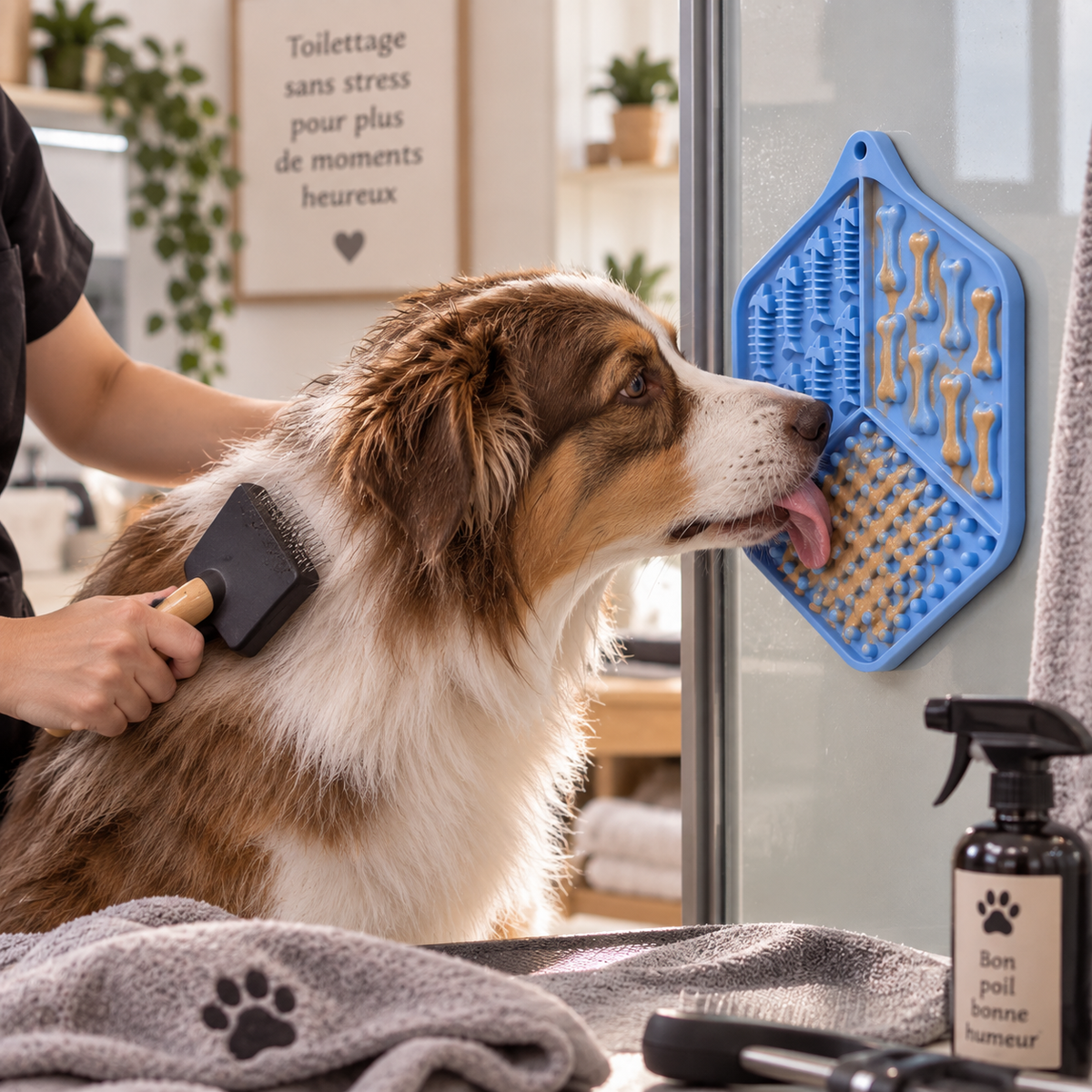 Suction cup licking mat for dogs