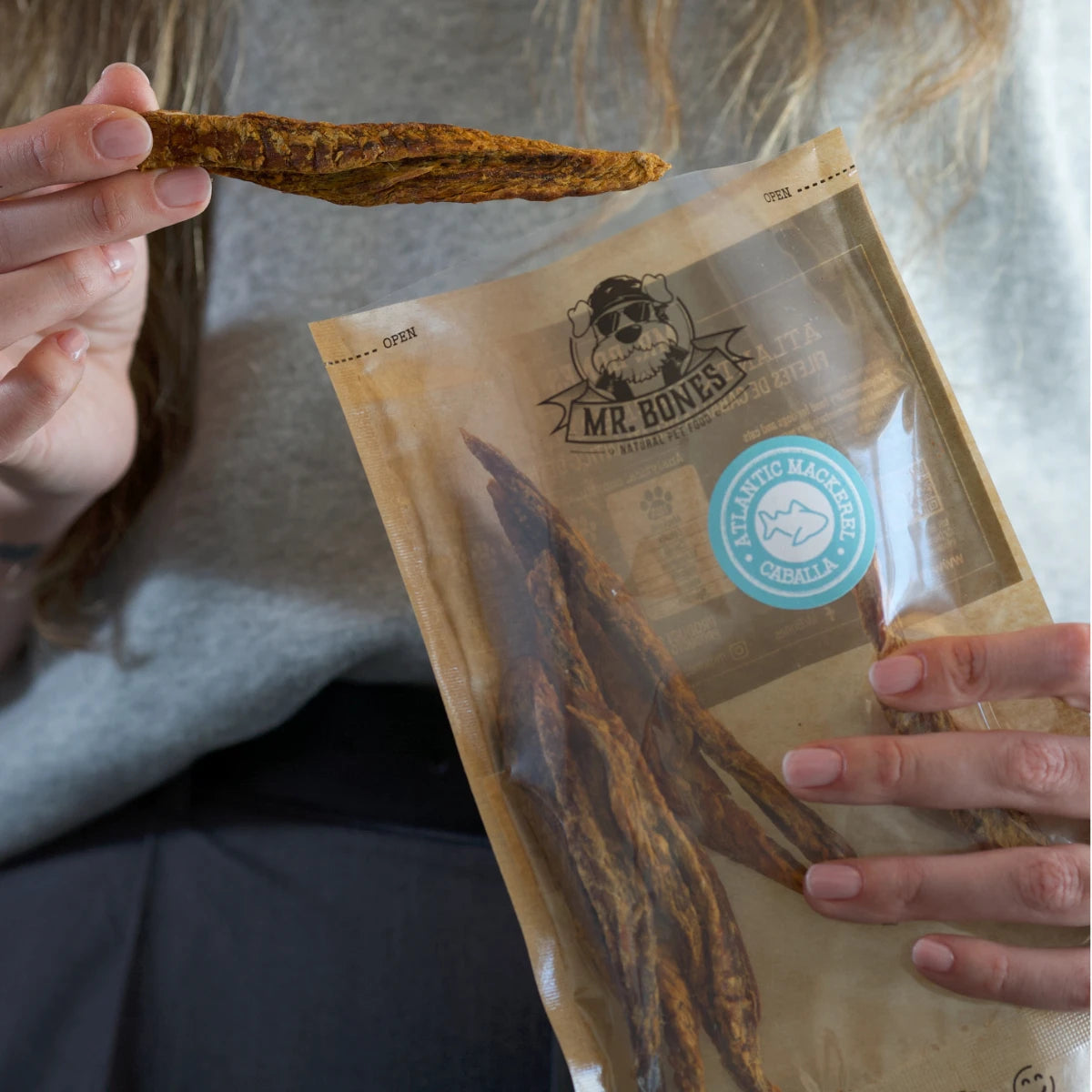 Dehydrated Atlantic mackerel fillets