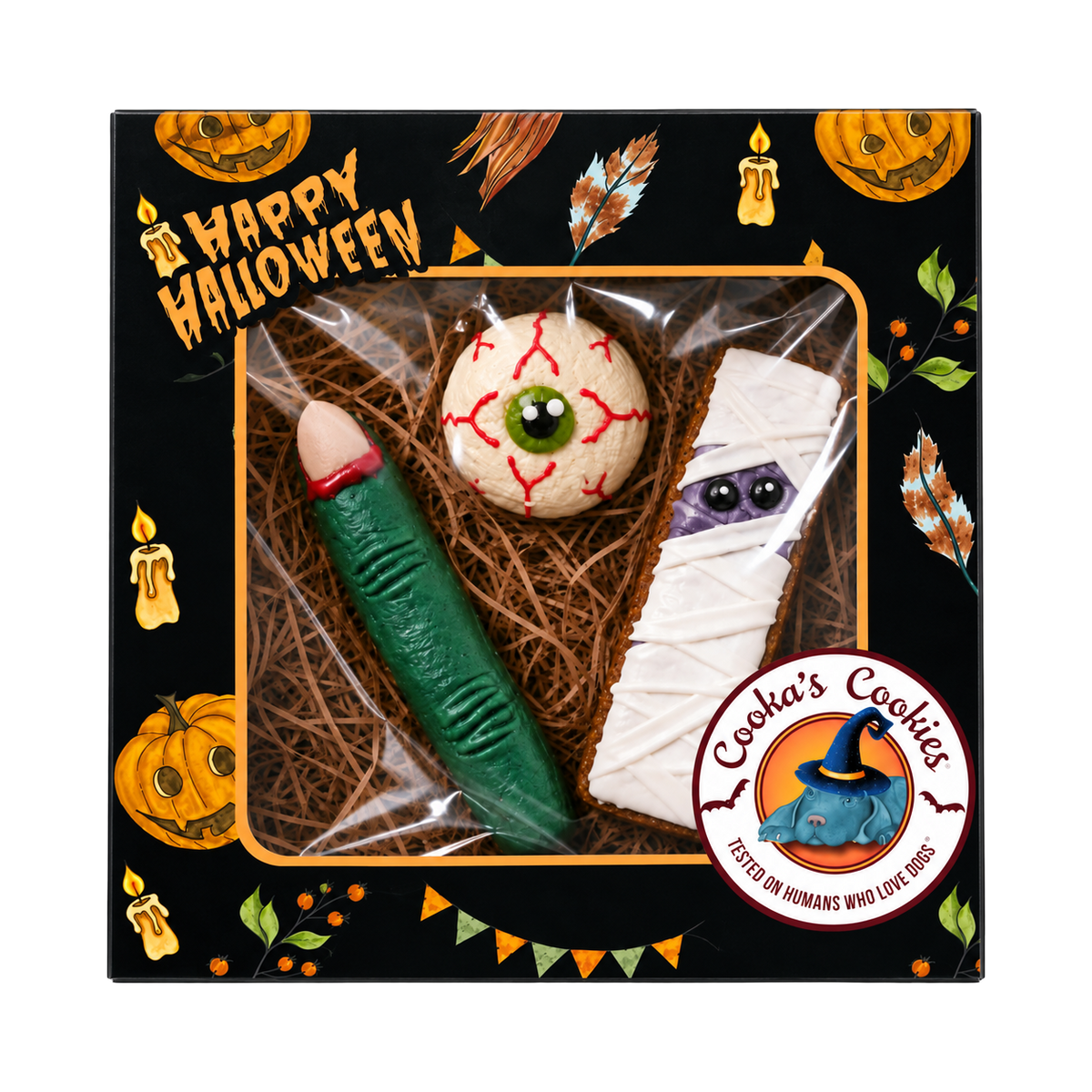 Halloween dog biscuit gift box