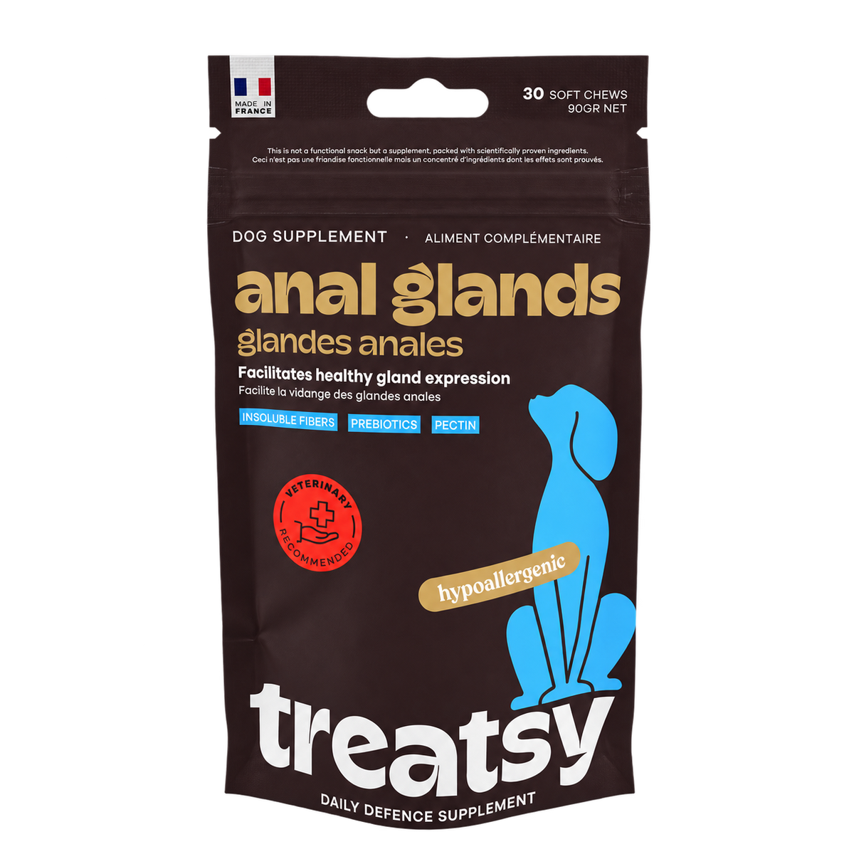 Anal Gland Health Supplement for Dogs | Daily Defense Treatment